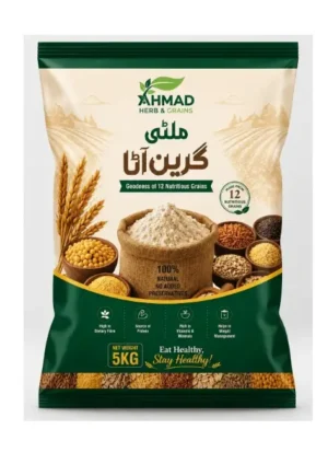 Ahmad Herb & Grains Multi Grain Atta - 12 Nutritious Grains Flour (5KG)